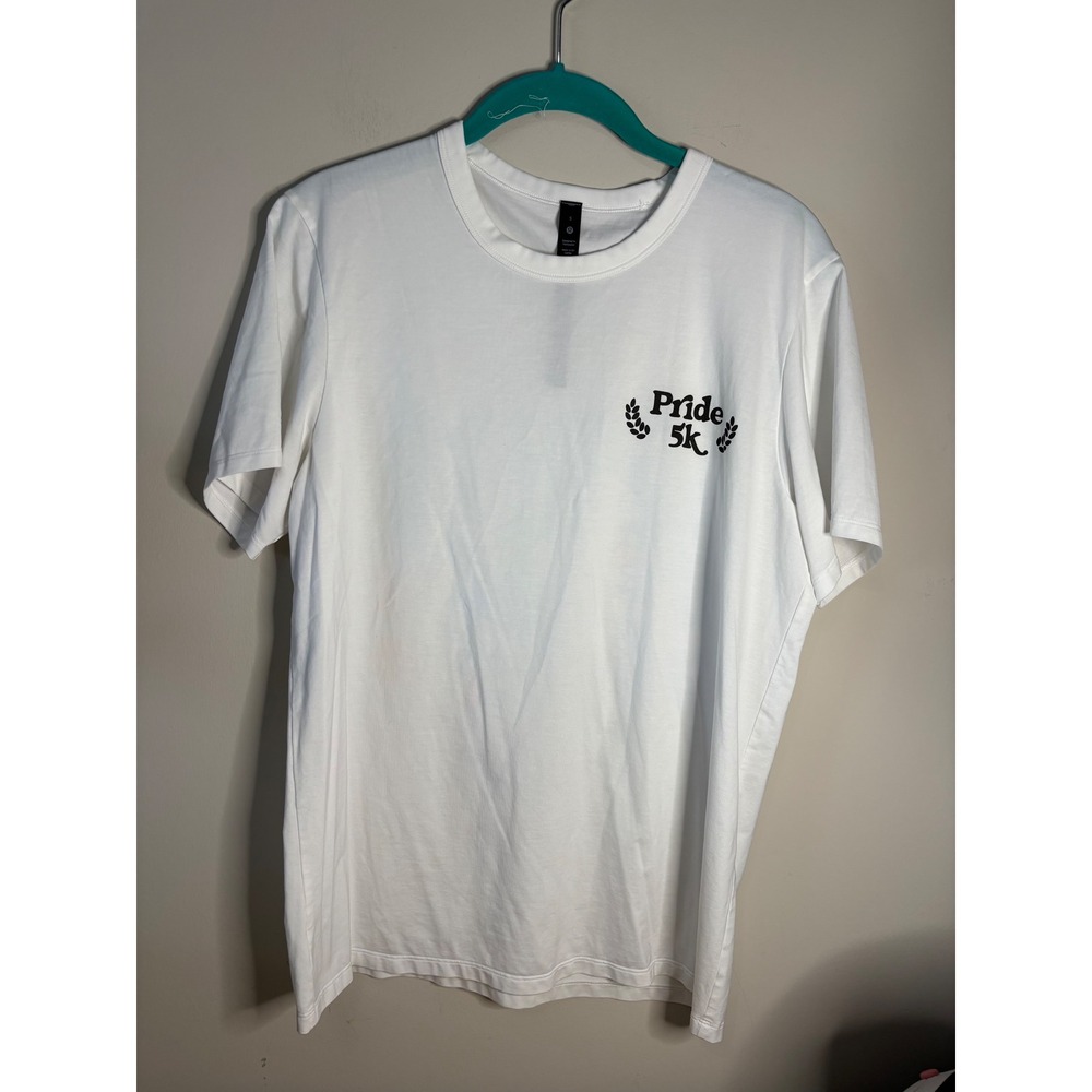 Lululemon Pride 5K 2024 White Graphic T-Shirt Men's Size S